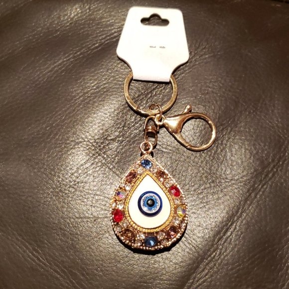 Accessories - Studded Evil Eye Keychain NWT